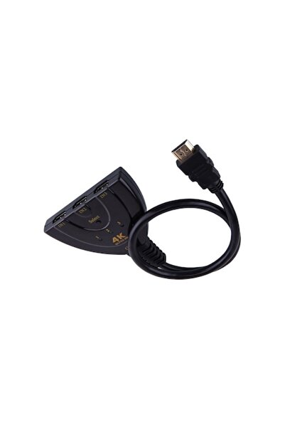 K KATHODE Splitter HDMI, 4K, 3 intrări, 1 ieșire cu cablu de 50 cm