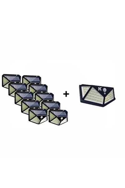 K KATHODE Set de 10 lămpi solare 100 LED-uri + cadou lampă solară 222 LED-uri