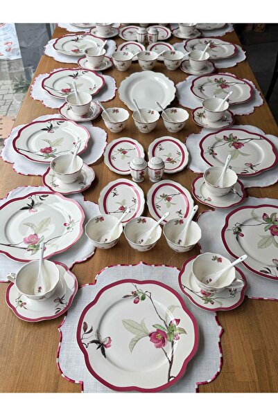 ROSSEV Porselen Kahvaltı Takımı 12 Kişilik 97 Parça Riva