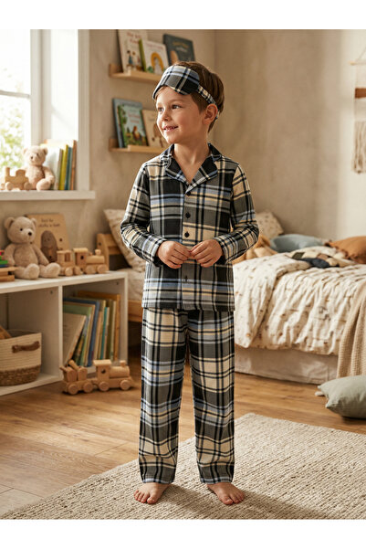 zahider Αγορίστικο σετ πιτζάμες Βαμβάκι τεμαχίων με βαμμένα μάτια και κουμπιά...