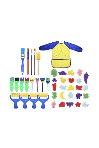Arabest 42Pcs Colorful Art Painting Sponge Set Safe Fun DIY Graffiti Brush fo...