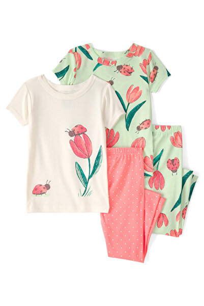 Carter's طقم بيجامة للفتيات الصغيرات من عمر 2-5 سنوات متعدد الألوان