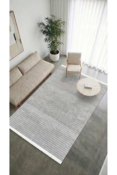 Halispecial Liora Kilim Gri Oturma Odası-Salon-Mutfak-Kaymaz Taban-Yıkanabili...