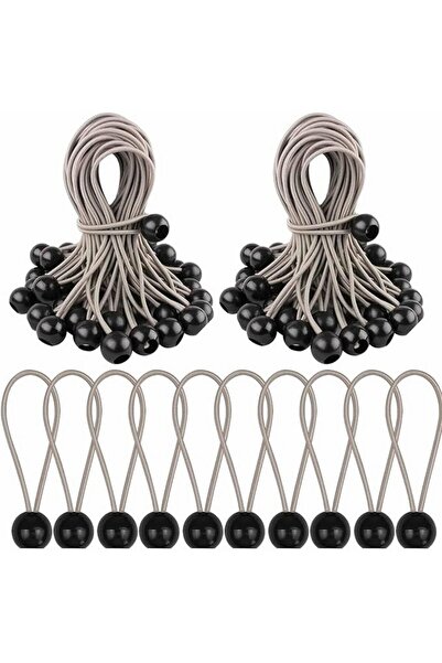 PUERHUACI Cauciucuri de tensionare pentru cort cu bila, 50 buc/set,