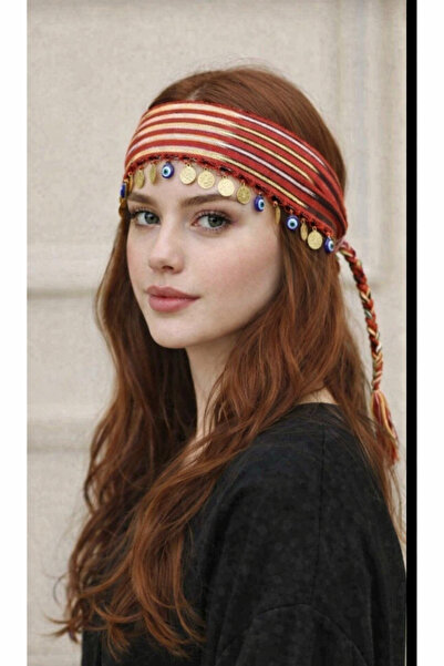 Işıl Işıl Mixed Patterned Black Sea Bandanas, Beaded Scarves, Ethnic Style Pu...