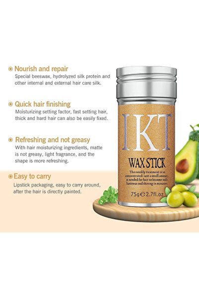 Generics OsyiaHair Wax Stick, Slick Stick for Hair Non-greasy Styling Hair Po...