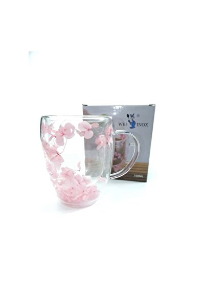 OEM Cană de cafea decorativă din sticlă cu perete pentru două persoane , 350 ml