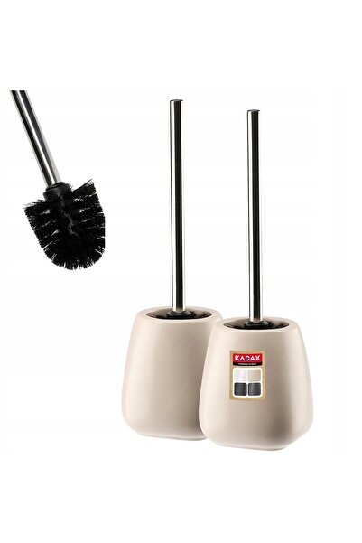 KADAX Set de 2 perii de toaletă din ceramică bej