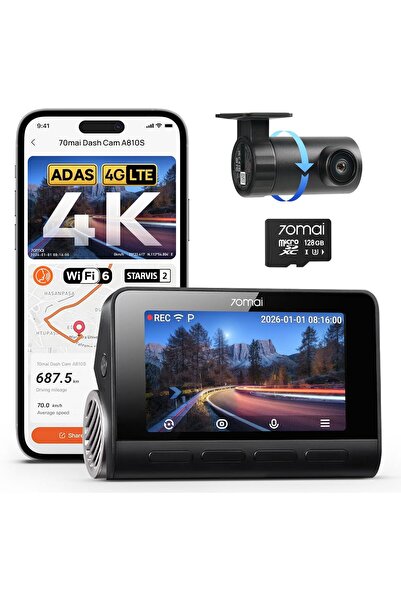 Genericc 70mai New A810 Front and Rear 4K Cameras