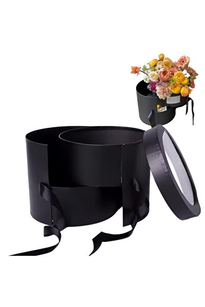 Arabest 1 Set Flower Box with Lid for Arrangements,Double Layers Rotating Dra...