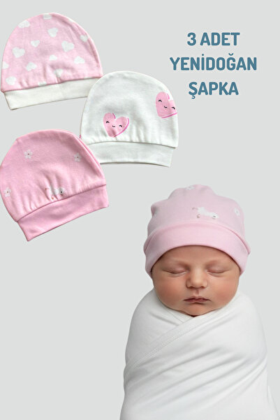 Mini Ropa Baby Girl Hat 3-Piece Combed Cotton Hat