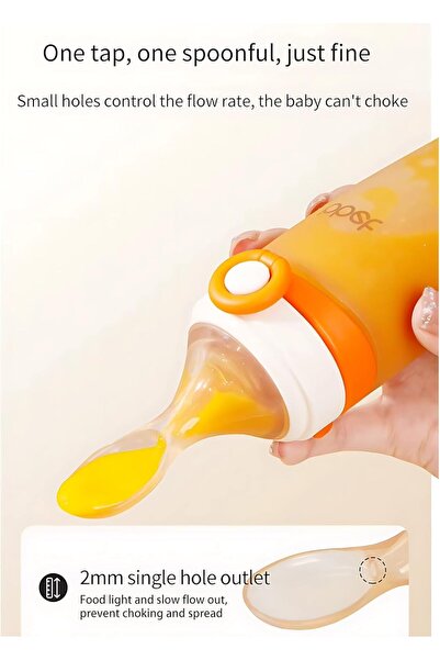 Twisoo Silicone Baby Food Feeder Bottle - 120ml