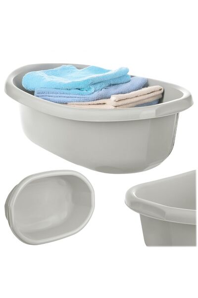 KADAX Bol de rufe din plastic, 30L, oval, cu mânere