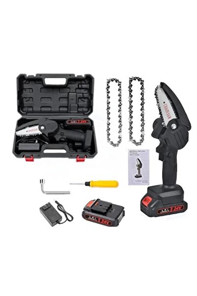 Campion Mini drujbă 4" cu 2 baterii reîncărcabile 24V