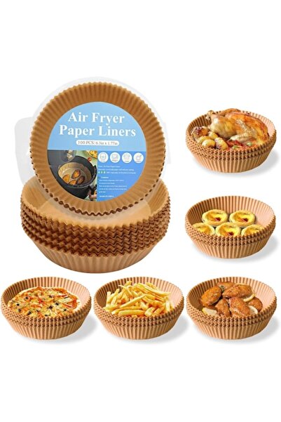 lasesasies Set of 100 Round Baking Paper for Air Fryer