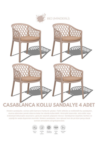 Daim Plastik CASABLANCA LÜX CAFE & RESTAURANT SANDALYESİ 4 LÜ