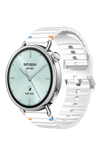 Sneezy سلك سيليكون ناعم Wave D منقوش T بإبزيم متوافق مع ساعة Mi Watch S4 مقاس...