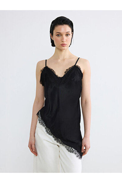 LC Waikiki I V Dikim Lace Detailed Rope Strap Blouse from Freezen Store