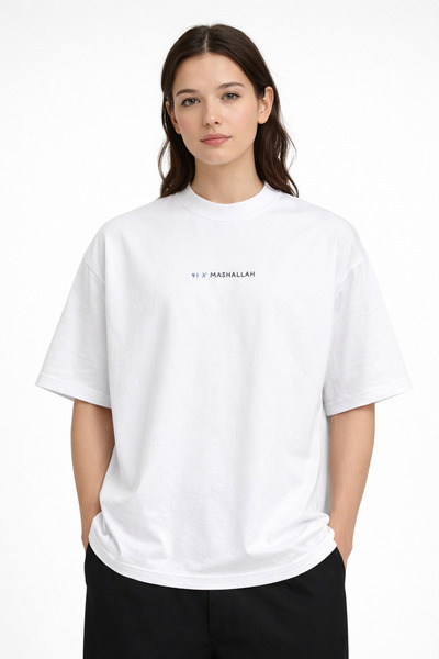 CAMBLYS تي شيرت UNISEX 41 X MASHALLAH بتصميم خاص مطبوع من الأمام، قماش سميك ك...