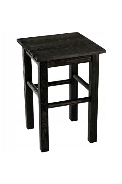 KADAX Scaun de bucătărie din lemn masiv, 43,5 cm, negru masiv, pentru bucătărie