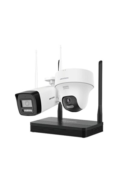 Hikvision WiFi Mixed Surveillance Kit HiLook IKS-2042BTH-PH/W 2x 2MP Bullet/D...