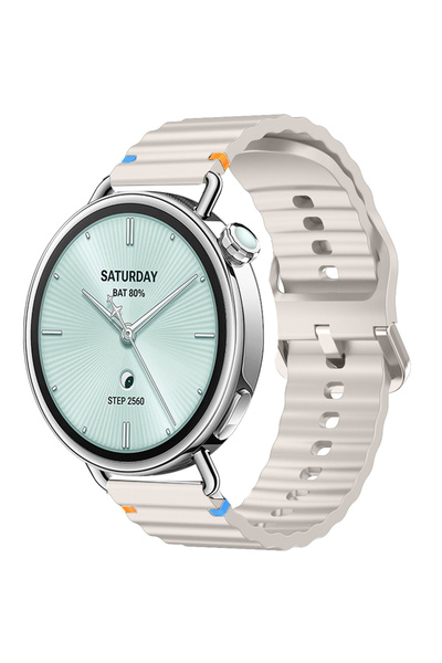 Sneezy سلك سيليكون ناعم Wave D منقوش T بإبزيم متوافق مع ساعة Mi Watch S4 مقاس...