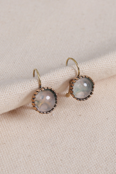 Süspüs Accessories Authentic Earrings with Moon Stones