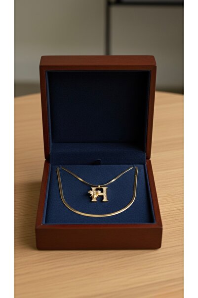 İNN JEWELLERY 316L Çelik Kolye Kararmaz Antialerjik H Harfi Figürlü (2 Yıl İt...