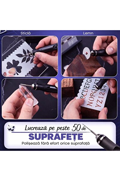 Gravurem Pix electric de gravare, ideal pentru gravare pe metal, sticlă și lemn, sculptare, inscripționare .