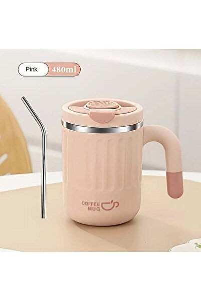 Arabest 480ml Insulated Coffee Mug with Lid,Straw & Spoon Include, for Office...