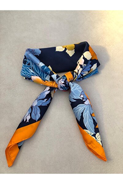 alinastore وشاح مسطح خاص منقوش (70x70)