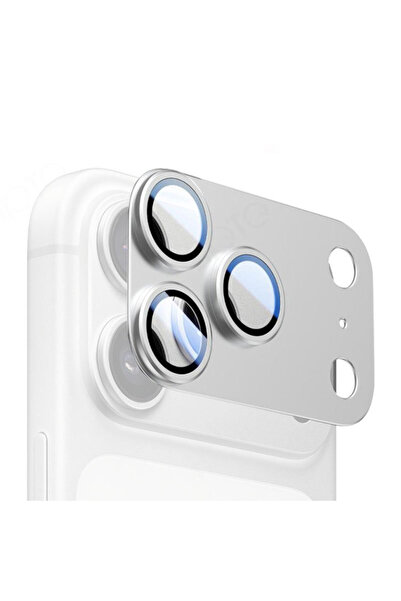 VERTEK Kit de protectie Camere, Metalic, Full Cover pentru iPhone 17 Pro, Arg...