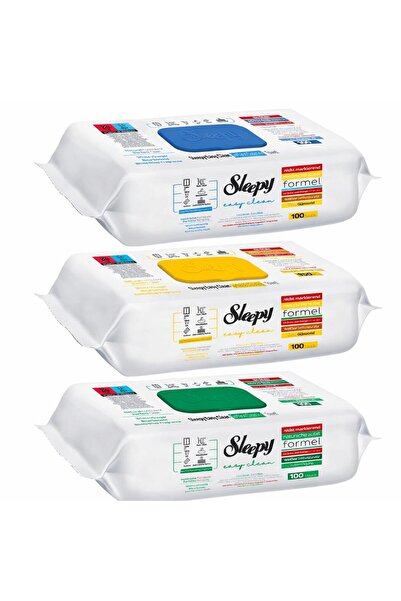 OEM PACKAGE - 3 X Sleepy Easy Clean Multi-Surface Wet Wipes, 100 Pcs