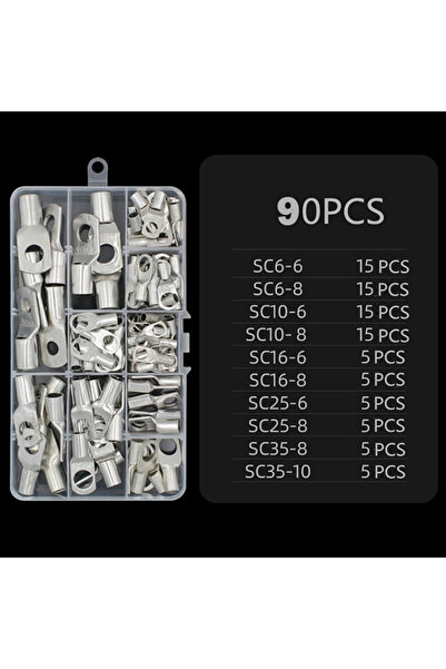 Choice4 90 قطعة 70/240 قطعة أطراف توصيل حلقيّة للكابلات 35 مم²، موصلات أسلاك ...