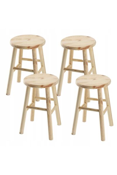 KADAX Scaun de bucătărie din lemn masiv de pin, 46 cm