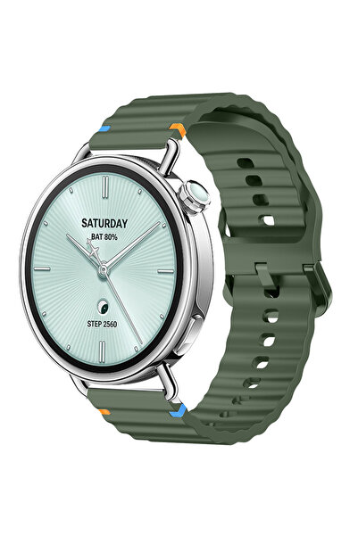 Sneezy سلك سيليكون ناعم Wave D منقوش T بإبزيم متوافق مع ساعة Mi Watch S4 مقاس...