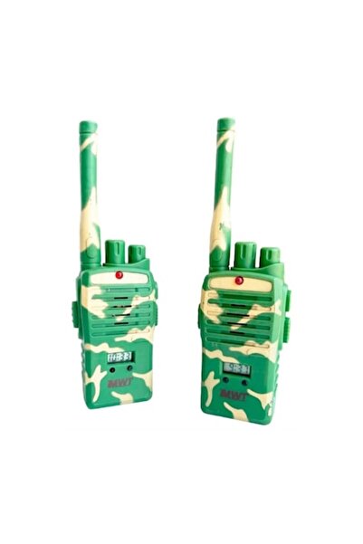 Mixbo Set de două stații walkie-talkie pentru copii Mixbo, model camuflaj mil...