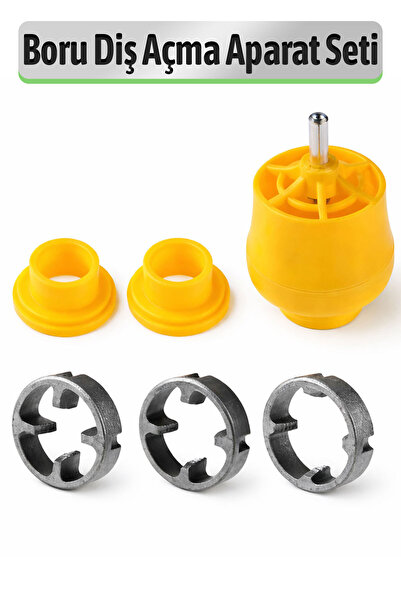 Badem10 Boru Dıştan Diş Açma Aparat Seti 6 Parça 1'' 1/2'' 3/4'' Profesyonel ...