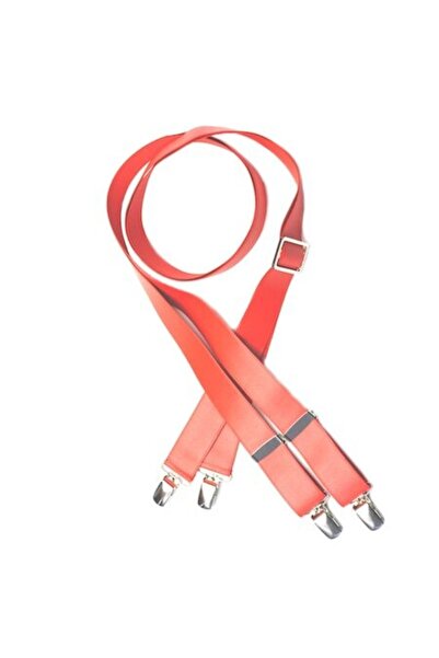 Swe Men's Suspenders 4 Clips Coral