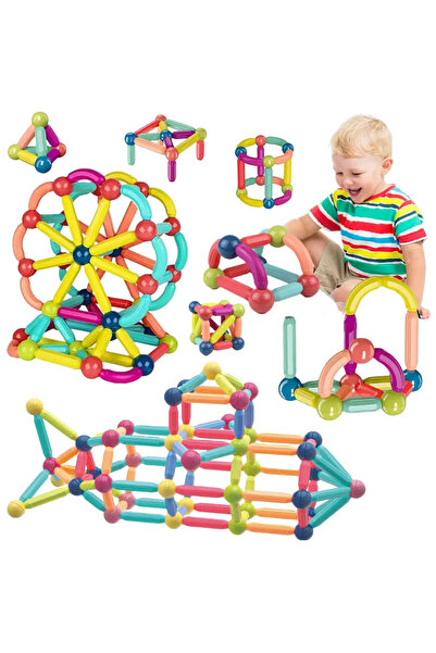 RCO Set de Constructie Magnetica STEM 103 Piese si Cutie depozitare – Bile si...