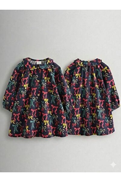 Next Baby bumbac rochii cu mâneci lungi din panglică cu imprimeu