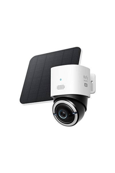 eufy Camera supraveghere video 4G LTE Cam S330, cu Panou Solar, 4K UHD Pan/Ti...