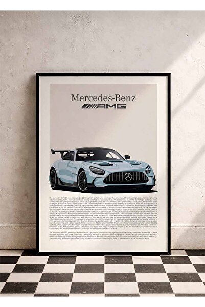 Huca Mercedes Benz AMG Poster – AMG GT Poster - Spor Araba - SuperCar - Çerçe...
