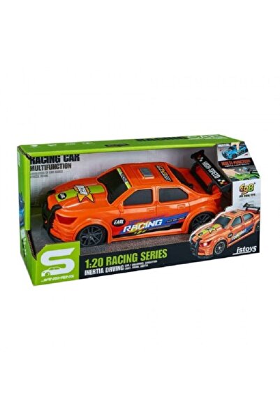 JS Toys Masina de curse portocalie cu sunete si lumini, 1:20, jstoys