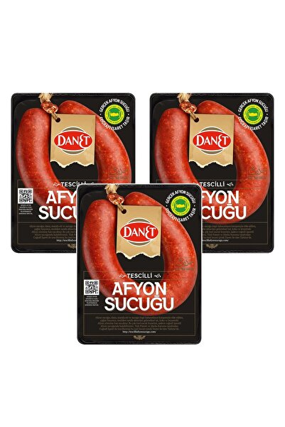 Danet Tescilli Afyon Sucuğu Fermente 300 g x 3 Adet