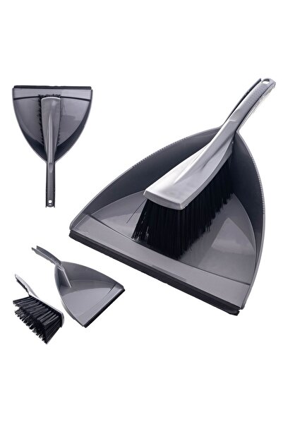 KADAX Broom and Dustpan 2in1 Set for Cleaning, Sweeping, Spatula, Brush