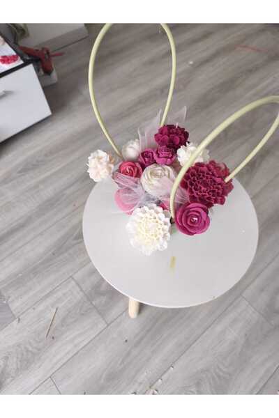 Roots&Flame Aranjament Floral din Lumânări Sculptate în Coș Mic – Premium | R...