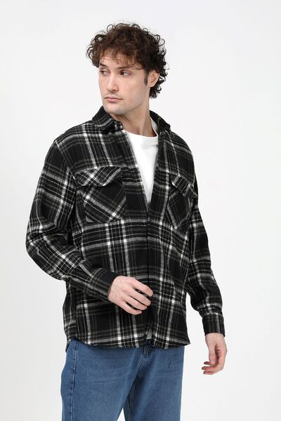JB John Borners Men's Long Sleeve Double Pocketed Lumberjack Shirt Green - 508