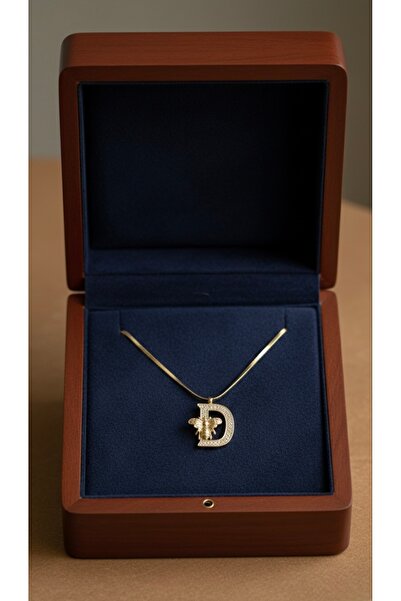 İNN JEWELLERY 316L Steel Necklace, Tarnish Resistant, with Letter D Figure (2...