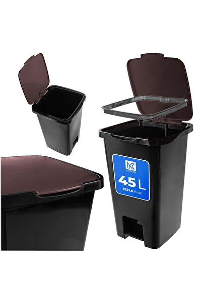 KADAX Garbage Bin 45L Waste Container For Waste Separation Trash Can With Pedal